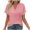 Pink, variant on Vmvidoty Womens Tops V Neck Short Sleeve Summer Shirts Tunic Dressy Casual Blouses Black XL