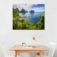 thumbnail image 2 of COMIO Samoa Canvas Prints Mountain Wall Art National Park Sea Pictures Artwork Scenery Landscape Painting for Office Decor Framed 16x12inch, 2 of 4