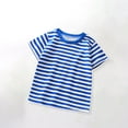 thumbnail image 4 of Jalioing Striped Summer T Shirt for Kids Cotton Crew Neck Short Sleeve Cute Shirt Casual Athletic Tees Tops, 4 of 5