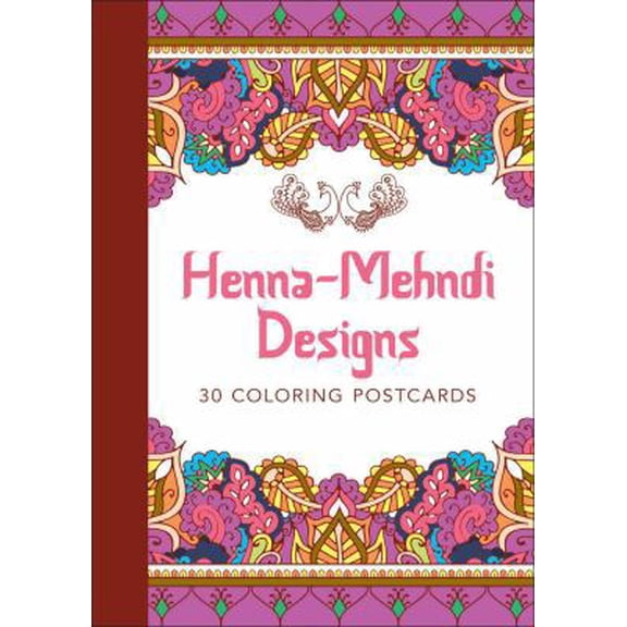 Pre-Owned Henna-Mehndi Designs: 30 Coloring Postcards (Serene Coloring) (Paperback) 1454709685 9781454709688