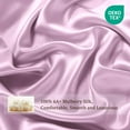 thumbnail image 5 of THXSILK Silk Flat Sheet,Grade 6A Silk Twin Size Flat Sheet Only,100% Pure Mulberry Silk,Luxury Ultra Soft Breathable Cooling Bedding,Light Purple, 5 of 6