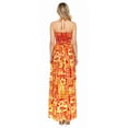 thumbnail image 2 of HAPPY BAY Women's Beach Summer A-Line Maxi Smocked Top Slit Dress Long Sleeveless Casual Strapless Tube Dresses for Women One Size Blood, Tropical, 2 of 3