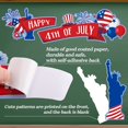 thumbnail image 3 of 48 Pcs Découpes en Papier du 4 Juillet avec 2 Pcs Autocollants pour Tableau d'Affichage Points de Colle Patriotiques Découpes Drapeau Américain Dessin Animé Rouge Bleu Blanc Étoiles Rayures Découpes pour Décoration de Classe de la Fête de l'Indépendance, 3 of 7