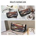 thumbnail image 5 of Fotbe Samurai Frog Guitar Pattern Pencil Case,Canvas Pen Case, Multi- Slot Pencil Pouch, Portable Pencil Bag, Pen Case for& Office, Makeup Bag ,Zipper Pouch, 5 of 6