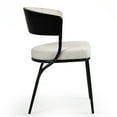 thumbnail image 6 of Set of 2 Auden Retro Modern Black Wood Wing Chair with Light Gray Fabric Seat, 6 of 7