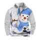 thumbnail image 2 of Sudadera sin capucha para hombre, informal, a la moda, con cuello alto, estampado navideño, cremallera, jersey de manga larga, blusa de poliéster para hombre, 2 of 5