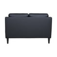 thumbnail image 3 of Porter Designs Lazio High Quality Leather Loveseat - Black, 3 of 5