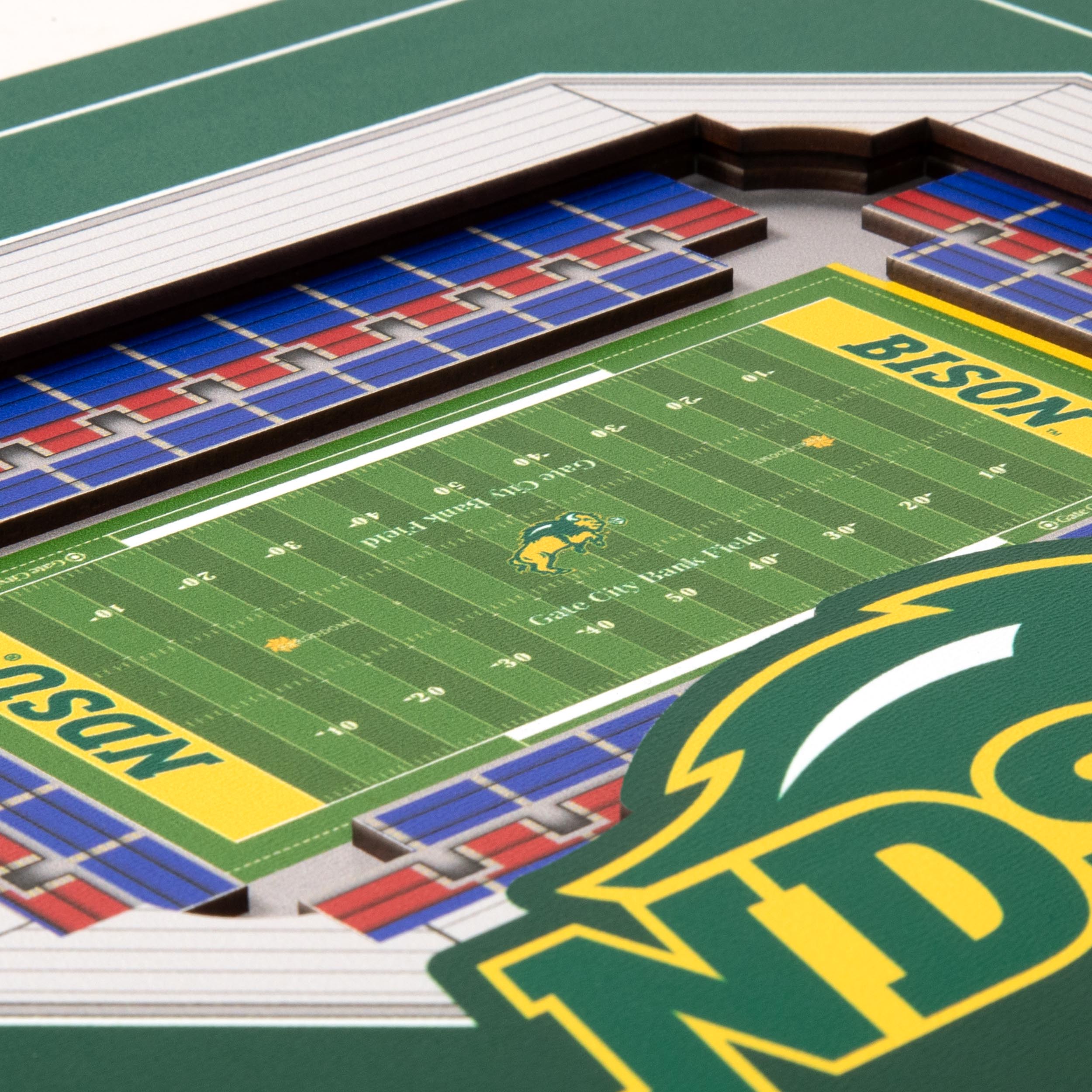 YouTheFan NCAA North Dakota State Bison Stadium Series 3D Wall Art