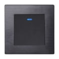 thumbnail image 5 of 1/2/3/4 Gang 1/2 Way On / Off Rocker Key Wall Light Switch With Blue Backlight Socket Black Aluminum Metal Panel ,Easy to Installation, 5 of 6
