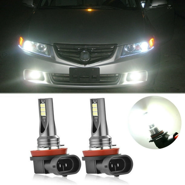 2 luces LED antiniebla H11 H8 12SMD 110W, 9V-36V, luz blanca 6500K-7500K