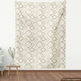thumbnail image 4 of Ambesonne Abstract Fabric by the Yard, Vintage Square Forms Art, 2 Yards, Ivory Tan and Caramel, 4 of 5