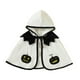 thumbnail image 2 of Capa poncho con capucha de calabaza para niños, disfraz de Halloween, bata para niños y niñas Blanco, 2 of 9