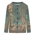 thumbnail image 5 of Cárdigan informal para mujer, cárdigan con botones y estampado navideño, chaqueta de moda, blusa para mujer, 5 of 5