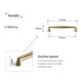 thumbnail image 3 of Goo-Ki, 5.03" Antique Brass Zinc Alloy Cabinet Handles Vintage Retro Pulls with Screws 6 Pack, 3 of 7