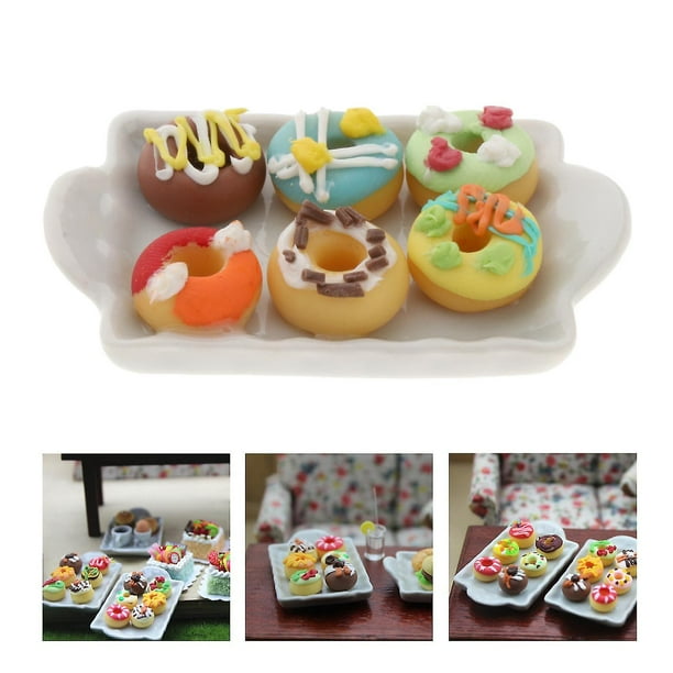 112 Miniature Dollhouse Mini Donuts Pretend Play Kitchen Doll Food Toy