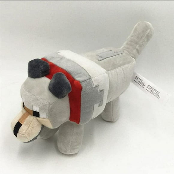 Plush Toys 13.7" Minecraft Wolf Plush Toy Stuffed Animal Plush Doll Collectible Plush Toy for Fans Baby Girl Boy Kids