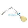 thumbnail image 3 of Uxcell 30Pcs Fishing Spinnerbait Wire with Blade, Medium-sized Water-drop, Gold Tone, 3 of 5