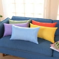 thumbnail image 3 of ZToonmas Pillow Cases Standard Size, 12" x 20" Linen Pillow Covers Solid Color Cushion Covers Rectangle Cushion Cover Silk Throw Pillow Case Pillowcase, 3 of 3