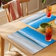 thumbnail image 4 of Beach Placemats Set of 12 Summer Ocean Blue Sky Sand Waves Modern Style Place Mats Indoor Wipeable Table Mats Washable Cloth Dining Table Placemats for Kitchen Holiday Party Home Decor 13x19 Inch, 4 of 9