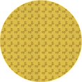 thumbnail image 1 of Ahgly Company Tapis d'Intérieur Rond Lavable en Machine Jaune Doré Transitionnel, 4 Pieds Rond, 1 of 7