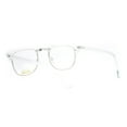 thumbnail image 2 of SA106 Clear Frame Half Horn Rim Poindexter Nerdy Eye Glasses, 2 of 4