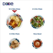 Dixie Disposable Paper Plates, 10, Multi-Color, 25 Count