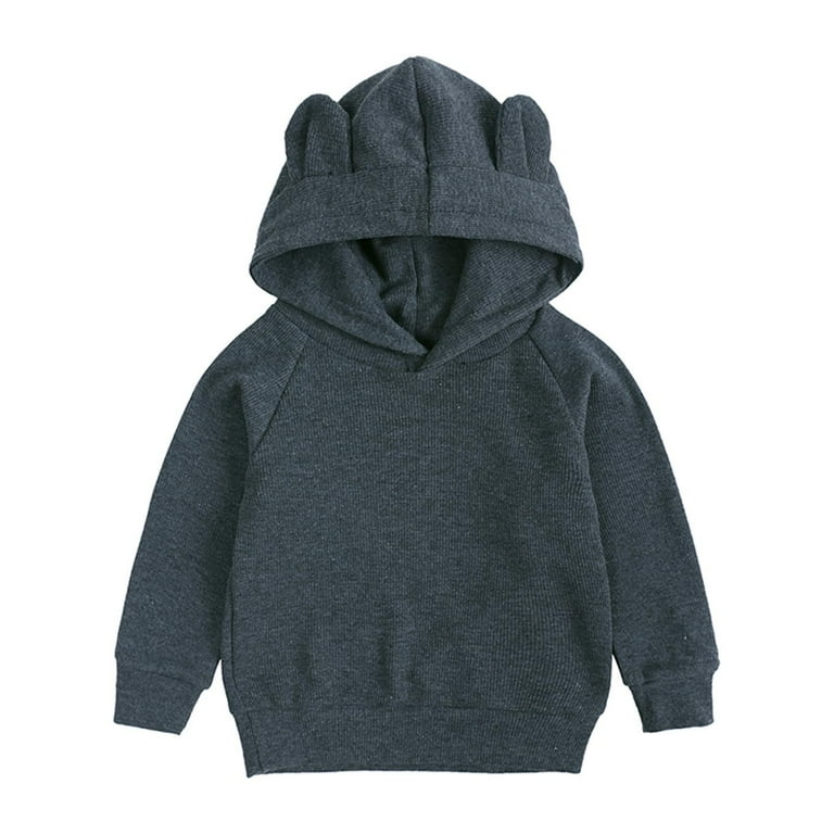 Posijego Toddler Baby Boys Girls Sweatshirt Cotton Sweatshirt 2 Piece Solid Color Cute Hoodie Sweatpants Outfit Walmart