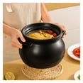 thumbnail image 3 of Chinese Ceramic Cooking Pot, Casserole Dish With Lid, Clay Rice Pot, Heat-Resistant Earthen Pot Soup Pot Stew Double Handle Saucepan For Kitchen Cookware, 3 of 8