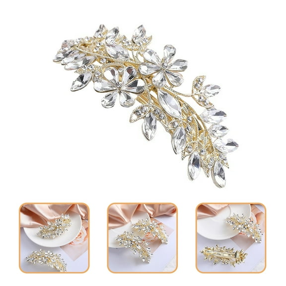 EXHUMKY hair clip for women Crystal Hairpin Assorted Color 1Pcs