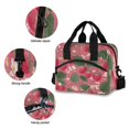 thumbnail image 5 of Insulated Crossbody Lunch Bag 10L Lunch Tote with Adjustable Shoulder Strap for Work Office Picnic Strawberries and Green Leaves, 5 of 6