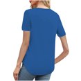 thumbnail image 4 of BLVB Womens Summer Tops Trendy Lace Short Sleeve Tshirts Shirts Crew Neck Pleated T Shirts Fashion Clothes, 4 of 7