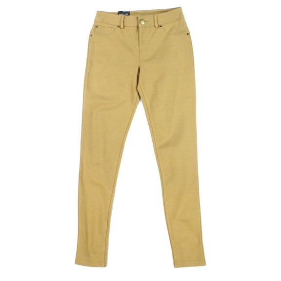 INC NEW Salty Nut Beige Womens Size 0 Skinny Leg Regular Fit Ponte Pants