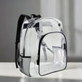 thumbnail image 5 of Xihbxyly Mochila Transparente de Pvc Impermeable, Gran Capacidad, Correas Ajustables, Elegante y Versátil, Ideal para Actividades Escolares. Tamaño: 40 X 30 X 13 Cm., 5 of 5