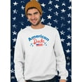 thumbnail image 2 of American Dude 4Th July Sweatshirt Men -Image by Shutterstock, Male x-Large, 2 of 4
