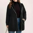 thumbnail image 2 of Wensltd Women's Plus Size Hooded Jacket Spring Slim Fit Lightweight Jacket with Pockets S-XXL, 2 of 4