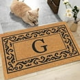 thumbnail image 4 of Giyblacko Area Rug Door Mats Letter G printed with printed border, classic brown floor mat, 4 of 5