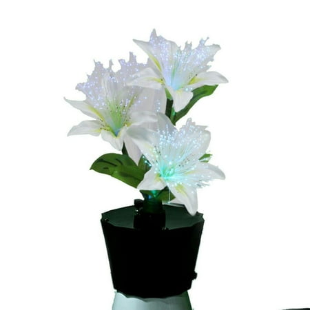 - Lightahead LED Fiber Optic Flowers Lamp Centerpieces with Vase for Indoor Use (4 Lily)