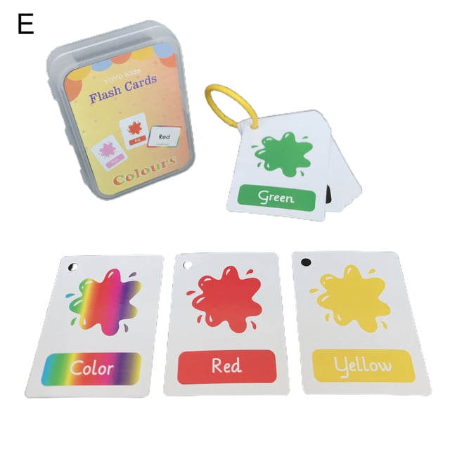 Visland Baby Flash Card Thickened Eye Protection Improve Logic Early Learning Flash Card Animal Number Alphabet Card Kit for Newborn