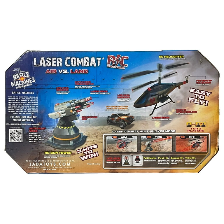 Battle Machines Remote Control Air vs Land R/C Helicopter & Gun