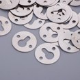 thumbnail image 4 of yuksok 100 Pieces Metal Round Type Keyhole Shelf Brackets Hangers for Picture Hanging (, 4 of 9