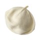 thumbnail image 2 of Boina francesa, gorro de artista, suave, informal, elástico, para el frío, para niñas pequeñas Blanco, 2 of 9