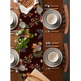 thumbnail image 5 of Colorful Squirrel Burlap Cotton Table Runner 14x72 Inches Long, Brown Botanical Berry Pine Cones Farmhouse Table Runners, Outdoor Dining Tablecloths Decor for Baby Shower/Party/Wedding, 5 of 6