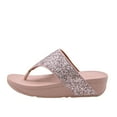 thumbnail image 4 of FitFlop Olive Glitter Women's Toe Post Sparkly Sandal in Rose Size 7, 4 of 5