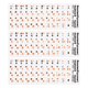 thumbnail image 1 of Etiquetas de teclado ruso para PC, etiquetas de teclado con fondo blanco y letras negras y naranjas, paquete de 3, 1 of 3