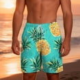 thumbnail image 6 of KIHOUT Men's Tropical Seahorse Print 2-in-1 Swim Trunks - 95% Polyester 5% Spandex, Drawstring Elastic Waist, Lined with Pockets for Beach, Pool and Summer Casual Wear, 6 of 9