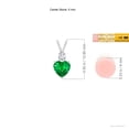 thumbnail image 4 of ANGARA Natural Heart-Shaped Emerald Rabbit Ear Bale Pendant in 14K White Gold for Women (Size-5mm) | May Birthstone, Birthday, Anniversary, Jewelry Gift for Women | Natural Emerald Necklace, 4 of 8