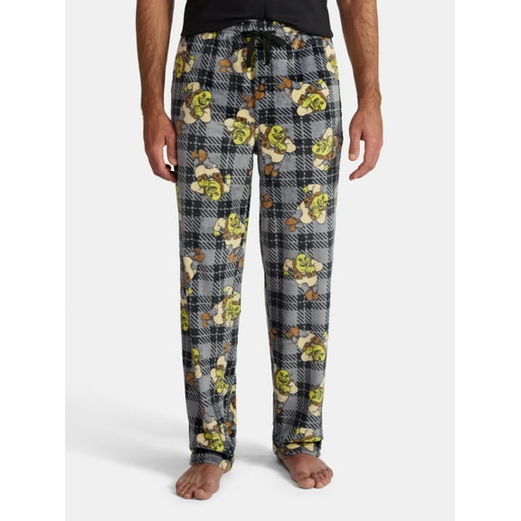 Shrek Men's Superminky Pajama Fleece Sleep Pants, Size S-XL