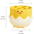 thumbnail image 2 of Little Yellow Duck Pencil Holder, Cute Pencil Cup, Desktop Stationery Organizer Box for Home Office, 2 of 7