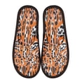 thumbnail image 3 of Unisex Travel Sandals House Slippers Includes Free Storage Bag for Hotel, Travel, Home Orange Leopard Print, 3 of 8
