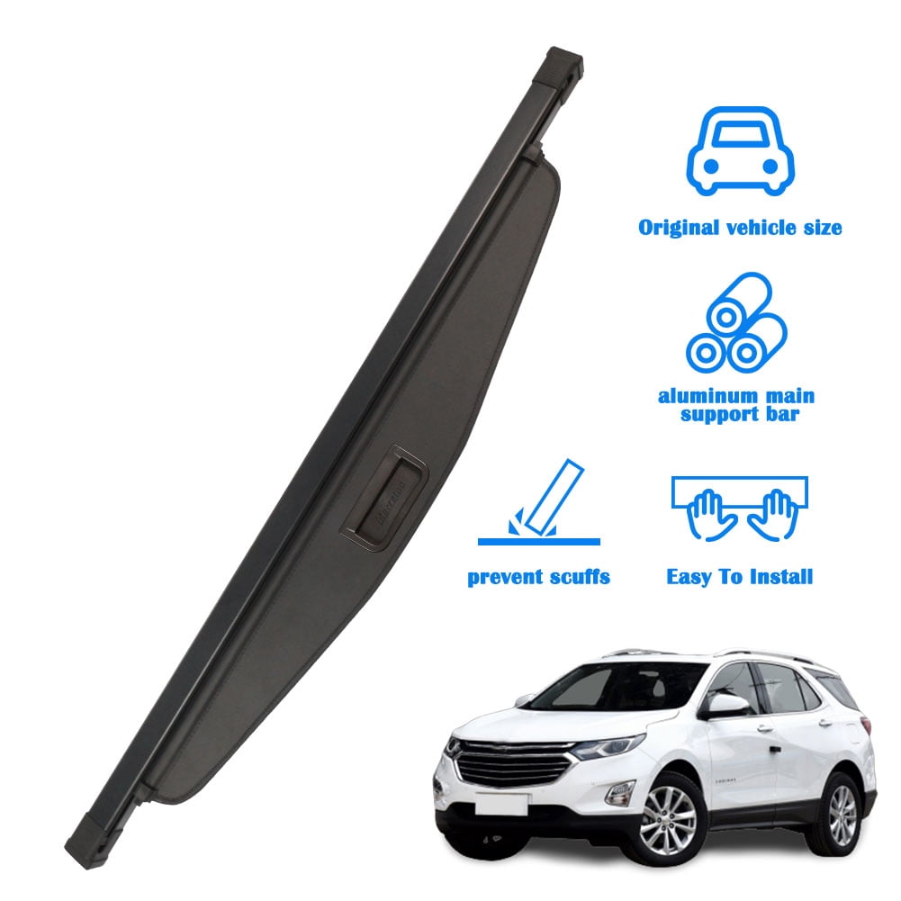 For Chevrolet Equinox GMC Terrain 2018 2019 2020 2021 2022 2023 2024 Retractable Cargo Cover for Chevy Equinox GMC Terrain 2018-2024 Suv Accessories Rear Trunk Security Shield Shade Cover, Black